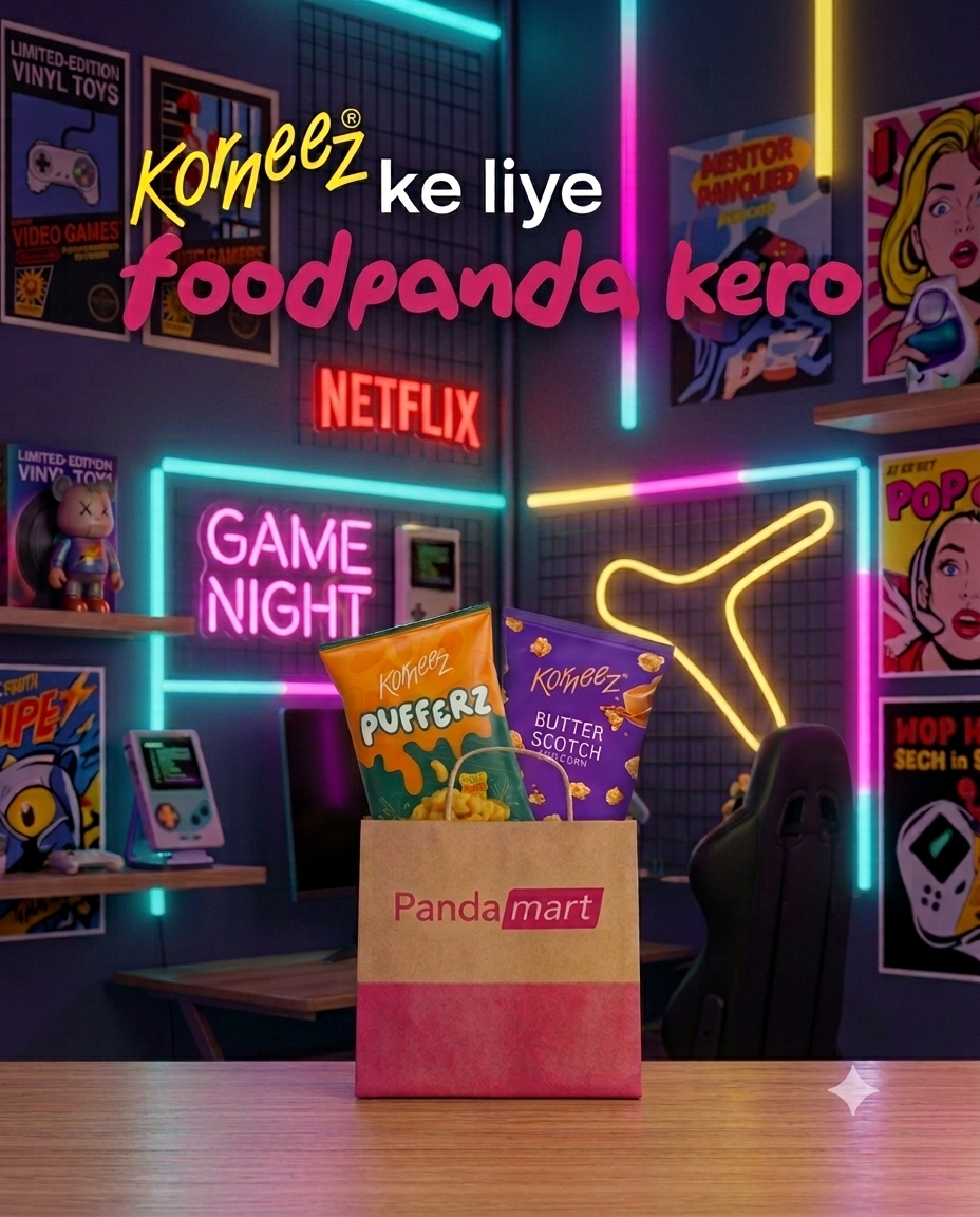 Korneez snacks available for same-day delivery on Pandamart